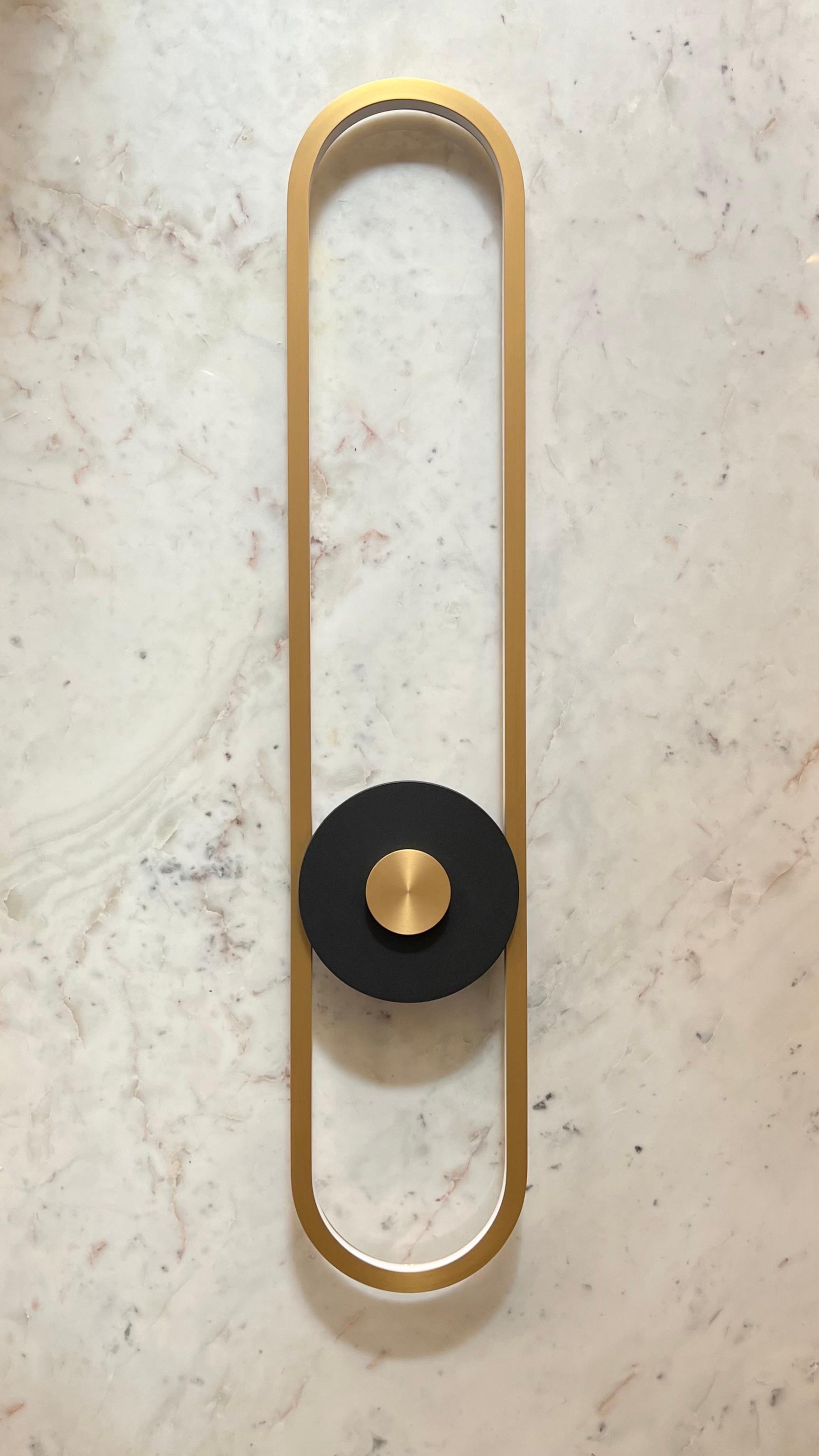 Seville Wall Light Large Gold/Black