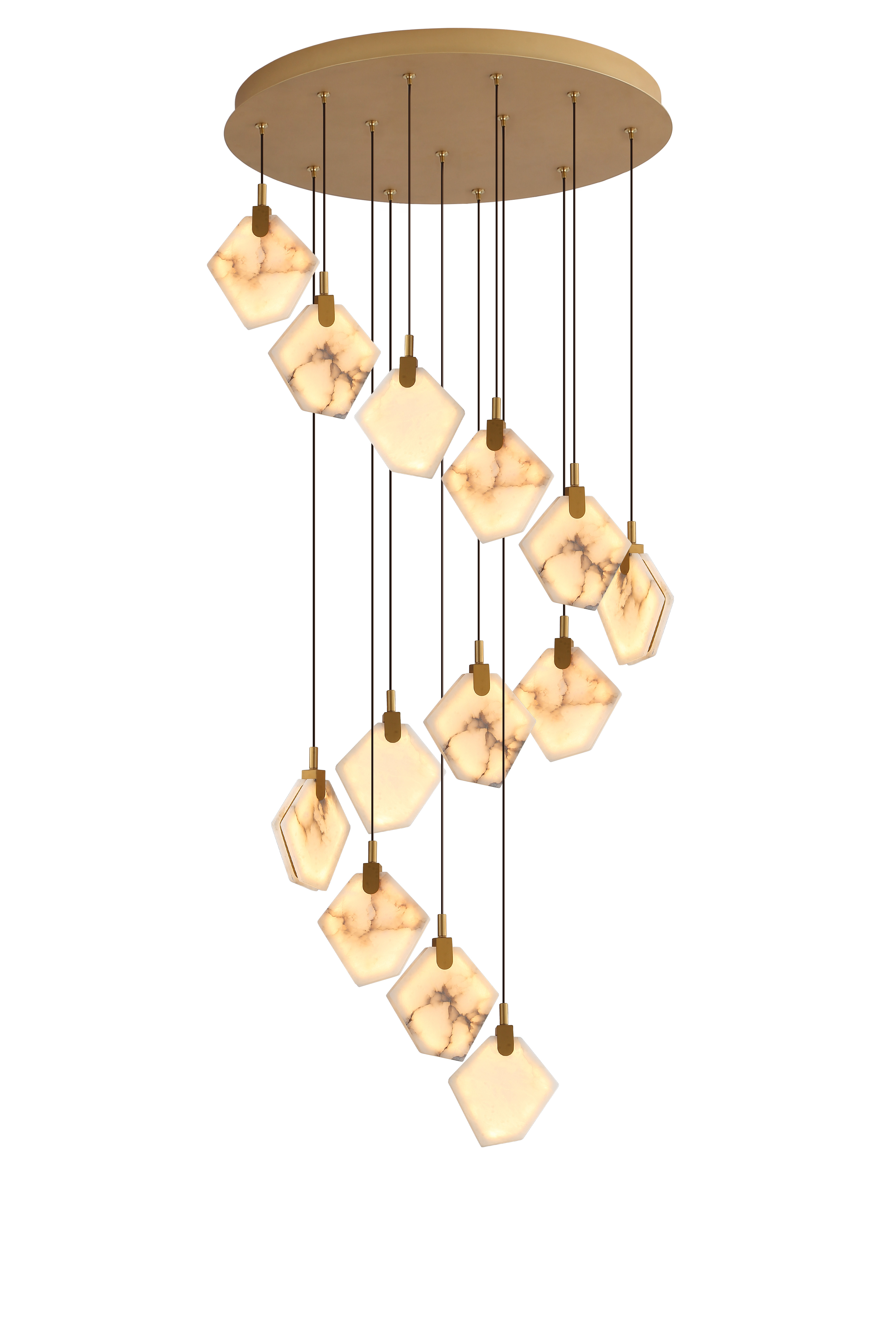 Lucia 13 Light Pendant Antique Gold